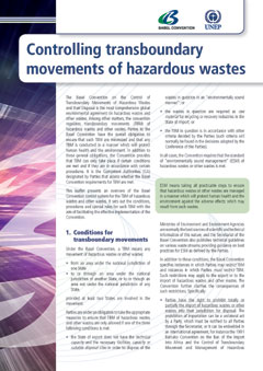 Controlling transboundary movements of hazardous wastes leaflet